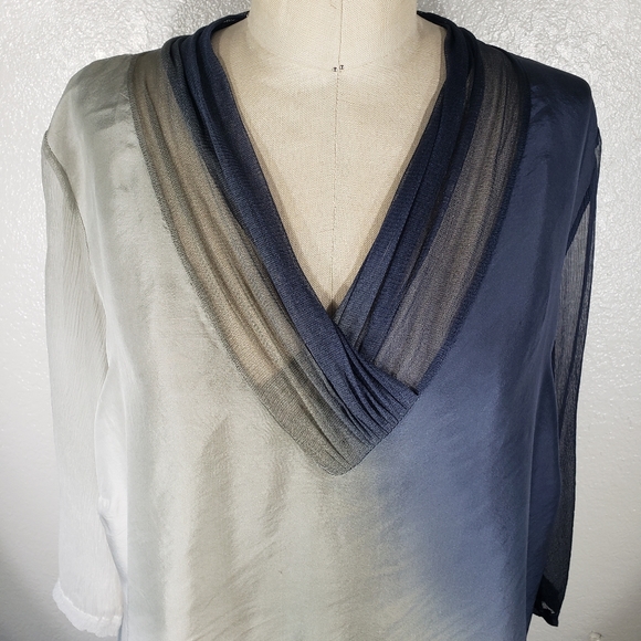 Viviana Uchitel Ombre Mesh Insert XL 100%silk - Picture 3 of 8